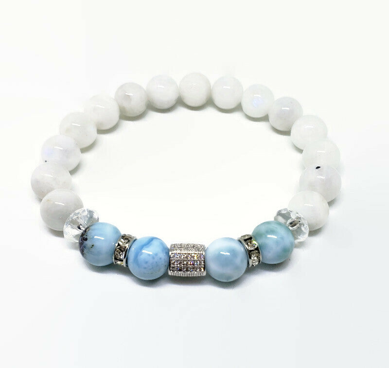 Rainbow Moonstone Faceted Bead Stretch Bracelet for Sale – Body Mind & Soul  Houston